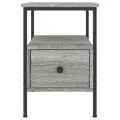 Table de chevet sonoma gris 34x36x50 cm bois d'ingénierie