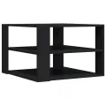 Table basse noir 59,5x59,5x40 cm bois d'ingénierie