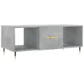 Table basse gris béton 102x50x40 cm bois d'ingénierie