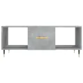 Table basse gris béton 102x50x40 cm bois d'ingénierie