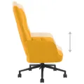 Chaise de relaxation Jaune moutarde Velours