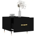 Tables basses 2 pcs noir 50x50x40 cm bois d'ingénierie