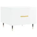 Tables basses 2 pcs blanc brillant 50x50x40cm bois d'ingénierie