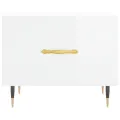 Tables basses 2 pcs blanc brillant 50x50x40cm bois d'ingénierie