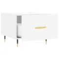 Tables basses 2 pcs blanc brillant 50x50x40cm bois d'ingénierie