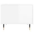 Tables basses 2 pcs blanc brillant 50x50x40cm bois d'ingénierie