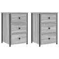 Tables de chevet 2 pcs sonoma gris 40x36x60cm bois d'ingénierie