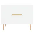 Table basse blanc 50x50x40 cm bois d'ingénierie