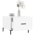 Tables basses 2 pcs blanc brillant 50x50x40cm bois d'ingénierie