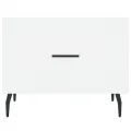 Tables basses 2 pcs blanc 50x50x40 cm bois d'ingénierie