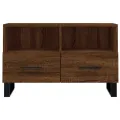 Meuble TV Chêne marron 80x36x50 cm Bois d'ingénierie