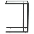 Table d'appoint ordinateur Transparent 50x35x65 cm Verre trempé