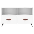 Meuble TV Blanc 80x36x50 cm Bois d'ingénierie
