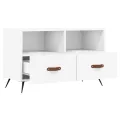 Meuble TV Blanc 80x36x50 cm Bois d'ingénierie