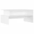 Table basse blanc 90x55x42,5 cm bois d'ingénierie