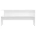 Table basse blanc 90x55x42,5 cm bois d'ingénierie