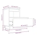 Table de chevet 60x34x51 cm Bois de pin solide