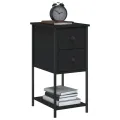 Tables de chevet 2 pcs noir 32x42x70 cm bois d'ingénierie