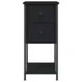 Tables de chevet 2 pcs noir 32x42x70 cm bois d'ingénierie