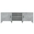 Meuble TV gris béton 150x30x50 cm bois d'ingénierie