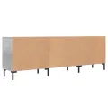 Meuble TV gris béton 150x30x50 cm bois d'ingénierie