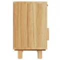 Tables de chevet 2 pcs Marron Bois pin massif et rotin naturel