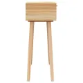 Table console Marron 80x30x75 cm Bois massif pin /rotin naturel