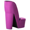 Chaise en forme de chaussure à talon haut Violet Velours