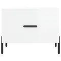 Tables basses 2 pcs blanc brillant 50x50x40cm bois d'ingénierie