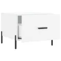 Tables basses 2 pcs blanc brillant 50x50x40cm bois d'ingénierie