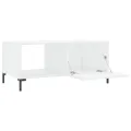 Table basse Blanc brillant 90x50x40 cm Bois d'ingénierie