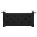 Banc de jardin pliable avec coussin 118 cm Bambou
