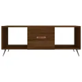 Table basse chêne marron 102x50x40 cm bois d'ingénierie