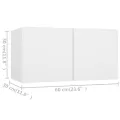 Ensemble de meubles TV 5 pcs Blanc Aggloméré