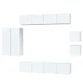 Ensemble de meubles TV 8 pcs Blanc Bois d'ingénierie