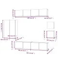 Ensemble de meubles TV 8 pcs Blanc Bois d'ingénierie