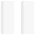 Meubles TV 2 pcs Blanc 30,5x30x90 cm Aggloméré