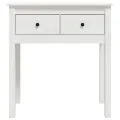 Table console Blanc 70x35x75 cm Bois massif de pin