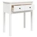 Table console Blanc 70x35x75 cm Bois massif de pin
