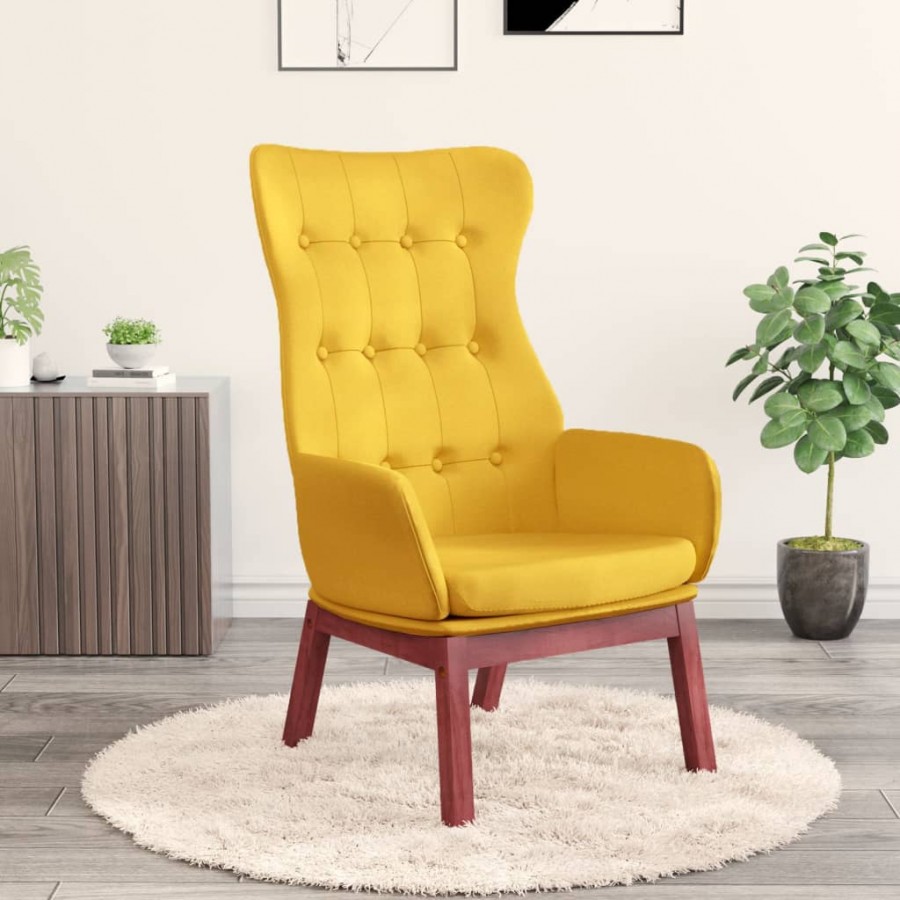 Chaise de relaxation Jaune moutarde Tissu