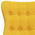 Chaise de relaxation Jaune moutarde Tissu