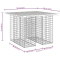 Banc jardin design gabion 100x102x72 cm bois massif de douglas