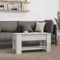 Table basse Gris béton 101x49x52 cm Bois d'ingénierie