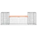 Banc de jardin design gabion 183x41x60,5 cm bois massif douglas