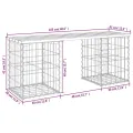 Banc de jardin design de gabion 103x31x42 cm bois massif de pin