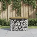Banc de jardin design gabion 63x44x42 cm bois de pin imprégné