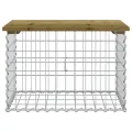 Banc de jardin design gabion 63x44x42 cm bois de pin imprégné