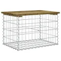 Banc de jardin design gabion 63x44x42 cm bois de pin imprégné