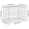 Banc de jardin design gabion 63x44x42 cm bois de pin imprégné