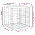 Banc de jardin design gabion 43x44x42 cm bois massif de douglas